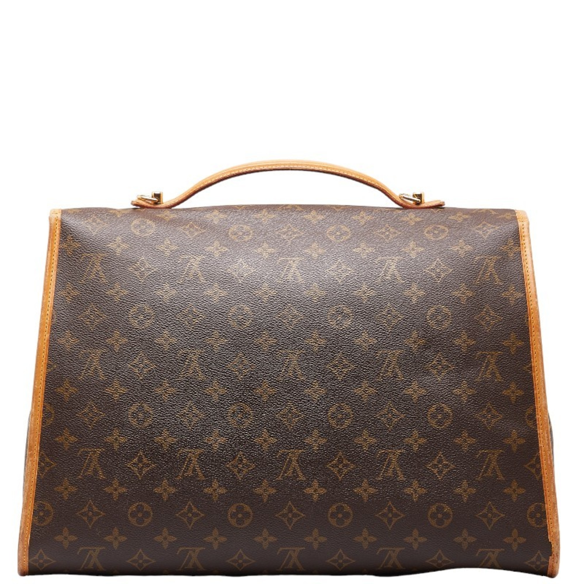 Louis Vuitton Monogram Beverly MM Handbag Bag M51120 Brown PVC Leather Men's LOUIS VUITTON