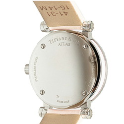 Tiffany Atlas Watch Z1300.11.11A311A Quartz Pink Dial Stainless Steel Leather Ladies TIFFANY&Co.