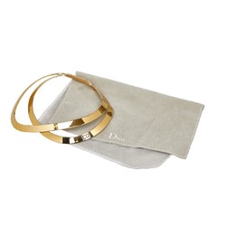 Christian Dior Dior Choker Necklace Gold Plated Women's