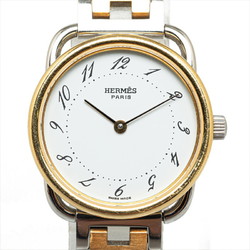 Hermes Arceau Watch AR3.220 Quartz White Dial Stainless Steel Plated Women's HERMES