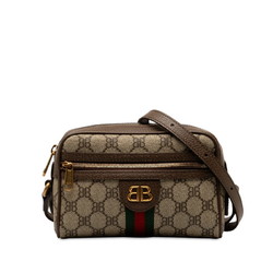 Gucci x Balenciaga The Hacker Project GG Supreme BB Shoulder Bag 680128 Beige Brown PVC Leather Women's GUCCI
