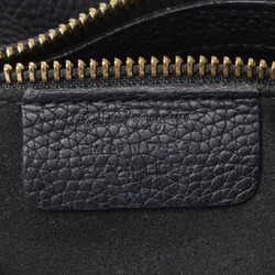 Salvatore Ferragamo Gancini Bag Handbag Black Silver Leather Women's