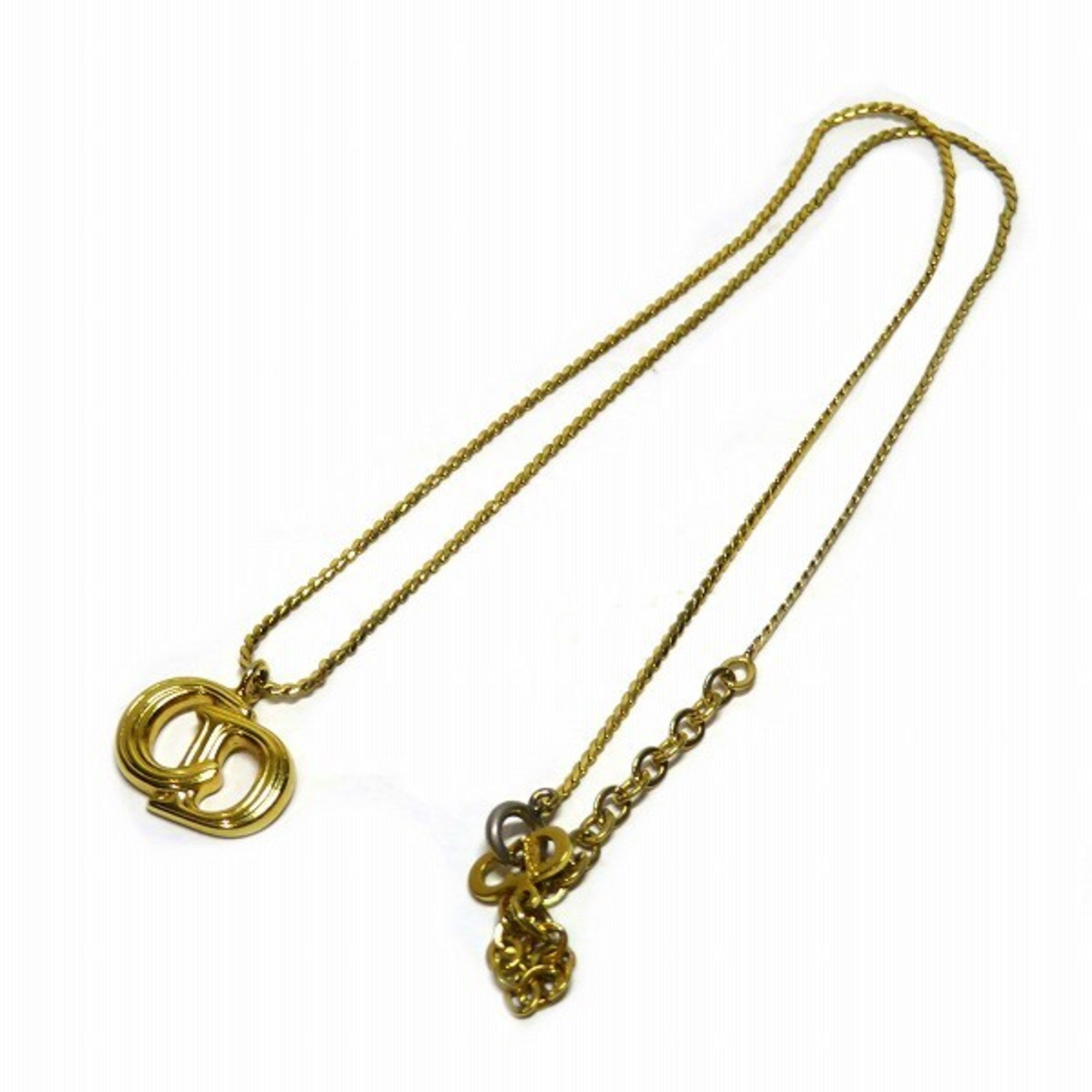 Christian Dior Dior CD Gold Color GP Accessory Necklace for Women