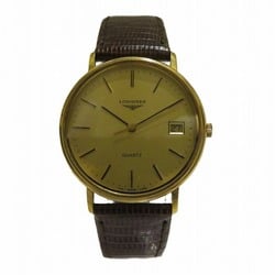 Longines 744-4379 Quartz Gold Dial 3 Hand Watch Men's Wristwatch