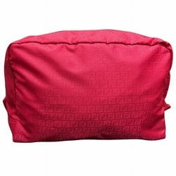 FENDI Zucchino Nylon Pink Accessory Pouch Women's Bag