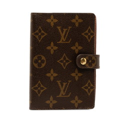 Louis Vuitton Monogram Agenda PM Notebook Cover Binder R20005 Brown PVC Leather Women's LOUIS VUITTON