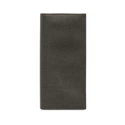 Prada Saffiano Bi-fold Long Wallet Grey Leather Women's PRADA