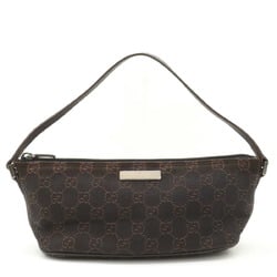 GUCCI Gucci GG Canvas Pouch Subbag Handbag Dark Brown 07198