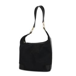 Gucci Shoulder Bag GG Canvas 001 4204 Black Champagne Women's