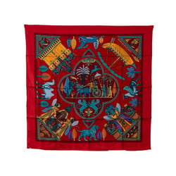 Hermes Carre 90 PERSEPOLIS Persian city scarf muffler red multicolor silk women's HERMES