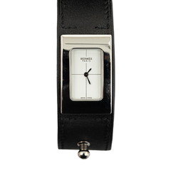 Hermes Cher Chemi-Midi Watch CM1.210 Quartz White Dial Stainless Steel Leather Women's HERMES