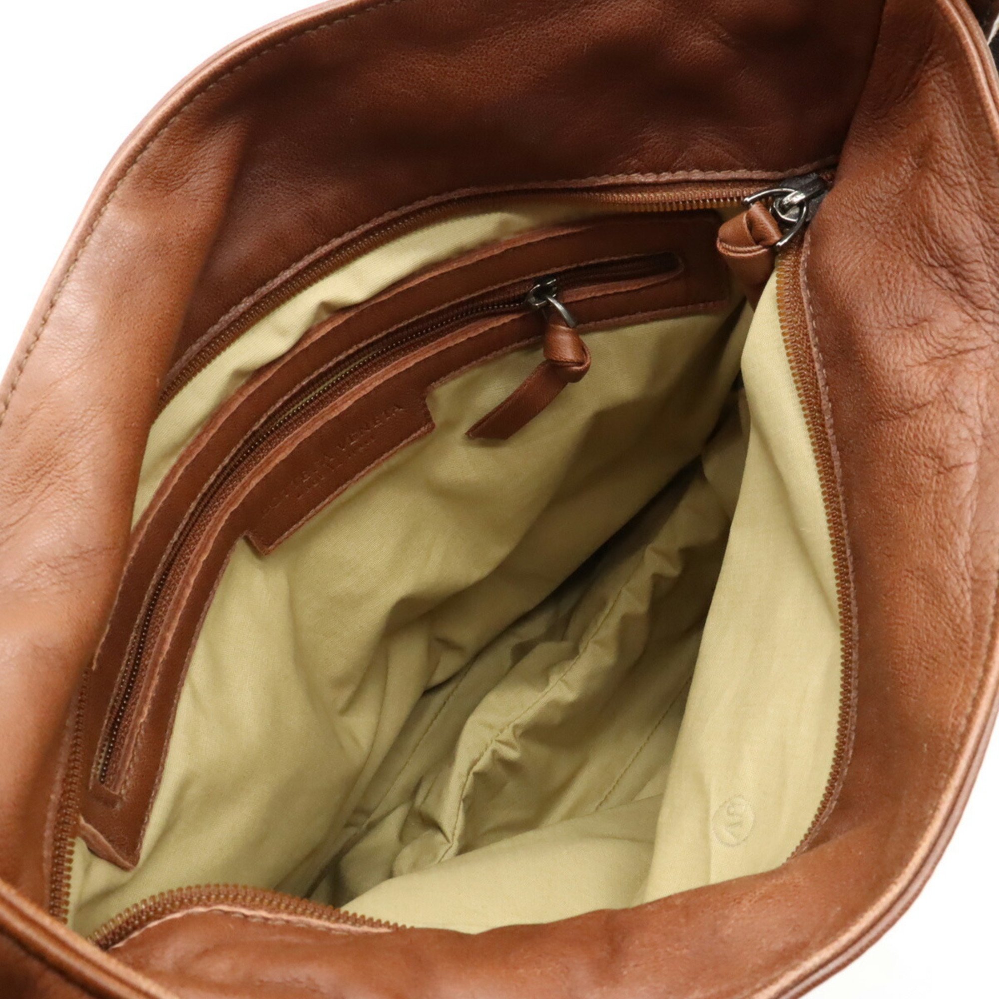 BOTTEGA VENETA Bottega Veneta Intrecciato Shoulder Bag Leather Brown 261983