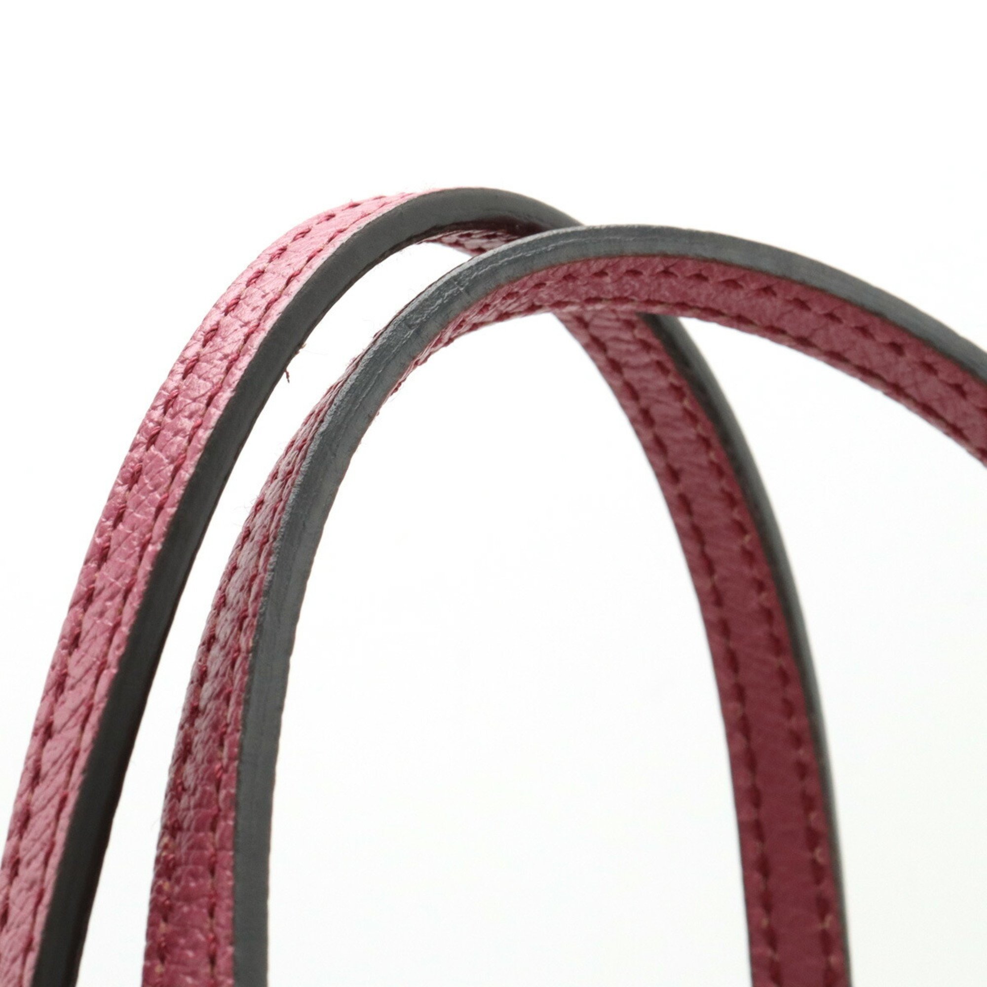 GUCCI GG Canvas Tote Bag Handbag Leather Beige Purple Pink 353119