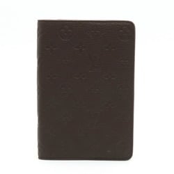 LOUIS VUITTON Louis Vuitton Monogram Book Cover Clemence Notebook Planner Grain Leather Chocolate Dark Brown GI0632