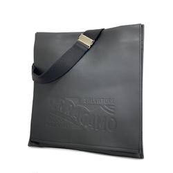 Salvatore Ferragamo Shoulder Bag Leather Black Men's