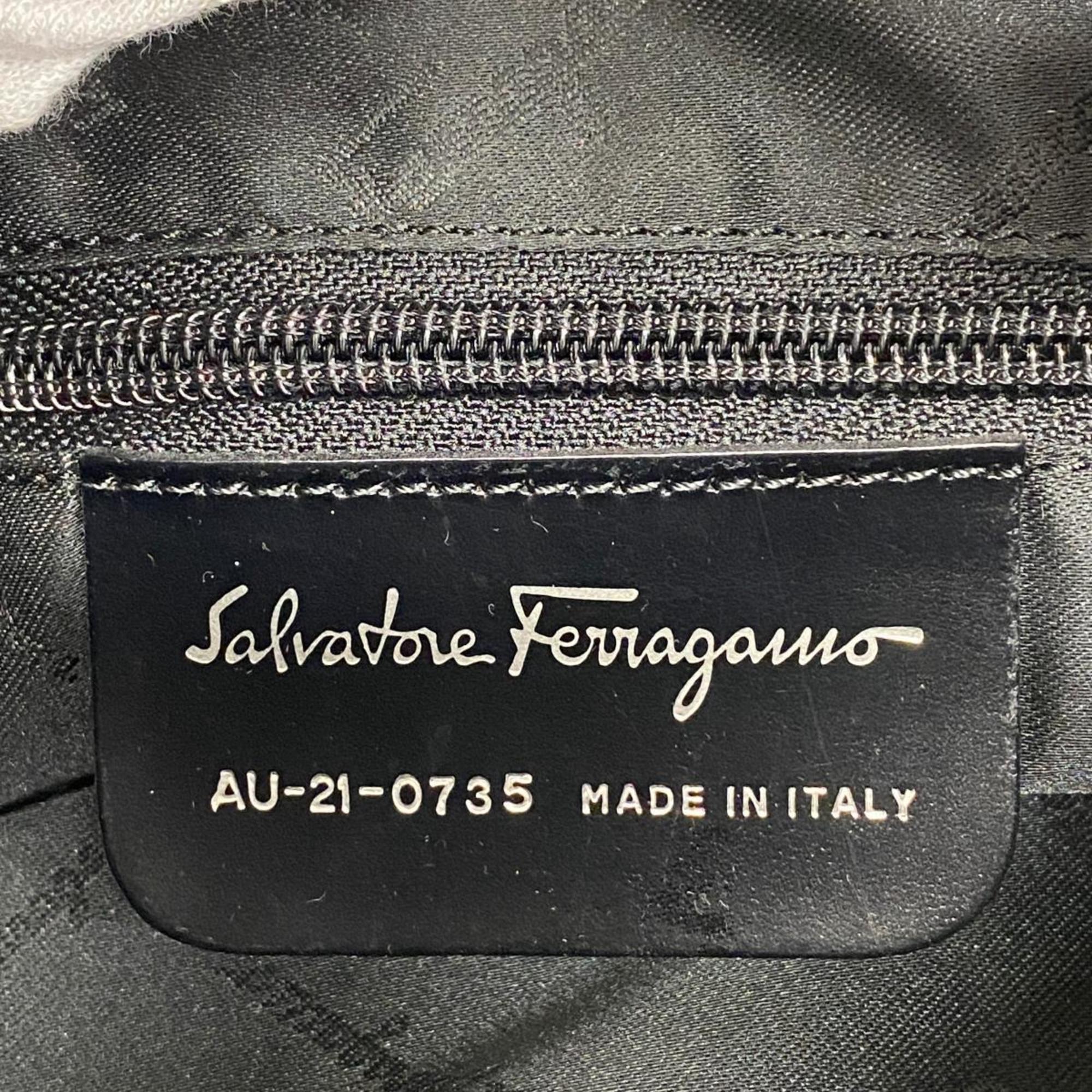 Salvatore Ferragamo Shoulder Bag Nylon Black Women's