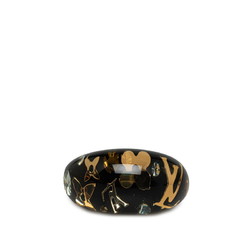 Louis Vuitton Berg Inclusion Ring Size: M M65308 Black Gold Acrylic Resin Women's LOUIS VUITTON