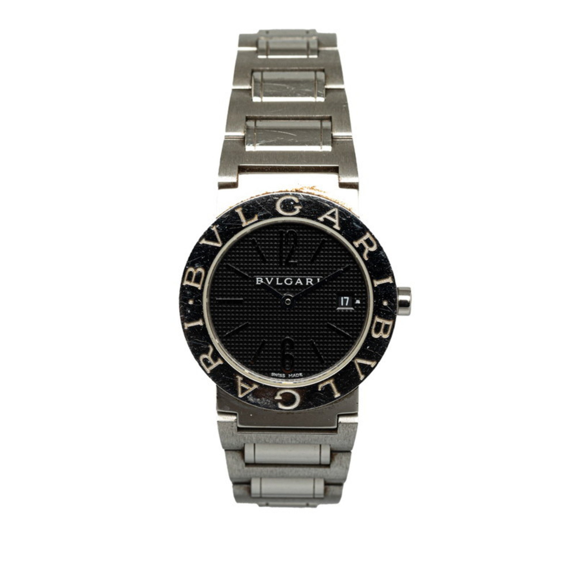 BVLGARI Watch BB26SS Quartz Black Dial Stainless Steel Women's