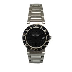 BVLGARI Watch BB26SS Quartz Black Dial Stainless Steel Women's