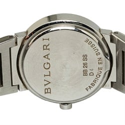 BVLGARI Watch BB26SS Quartz Black Dial Stainless Steel Women's