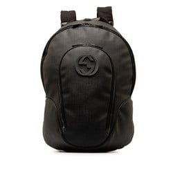 Gucci Interlocking G Soho Backpack 223705 Black Leather Women's GUCCI