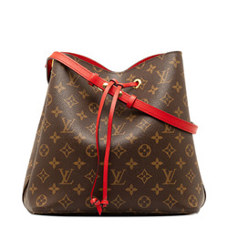 Louis Vuitton Monogram NeoNoe Shoulder Bag M44021 Coquelicot Red Brown PVC Leather Women's LOUIS VUITTON