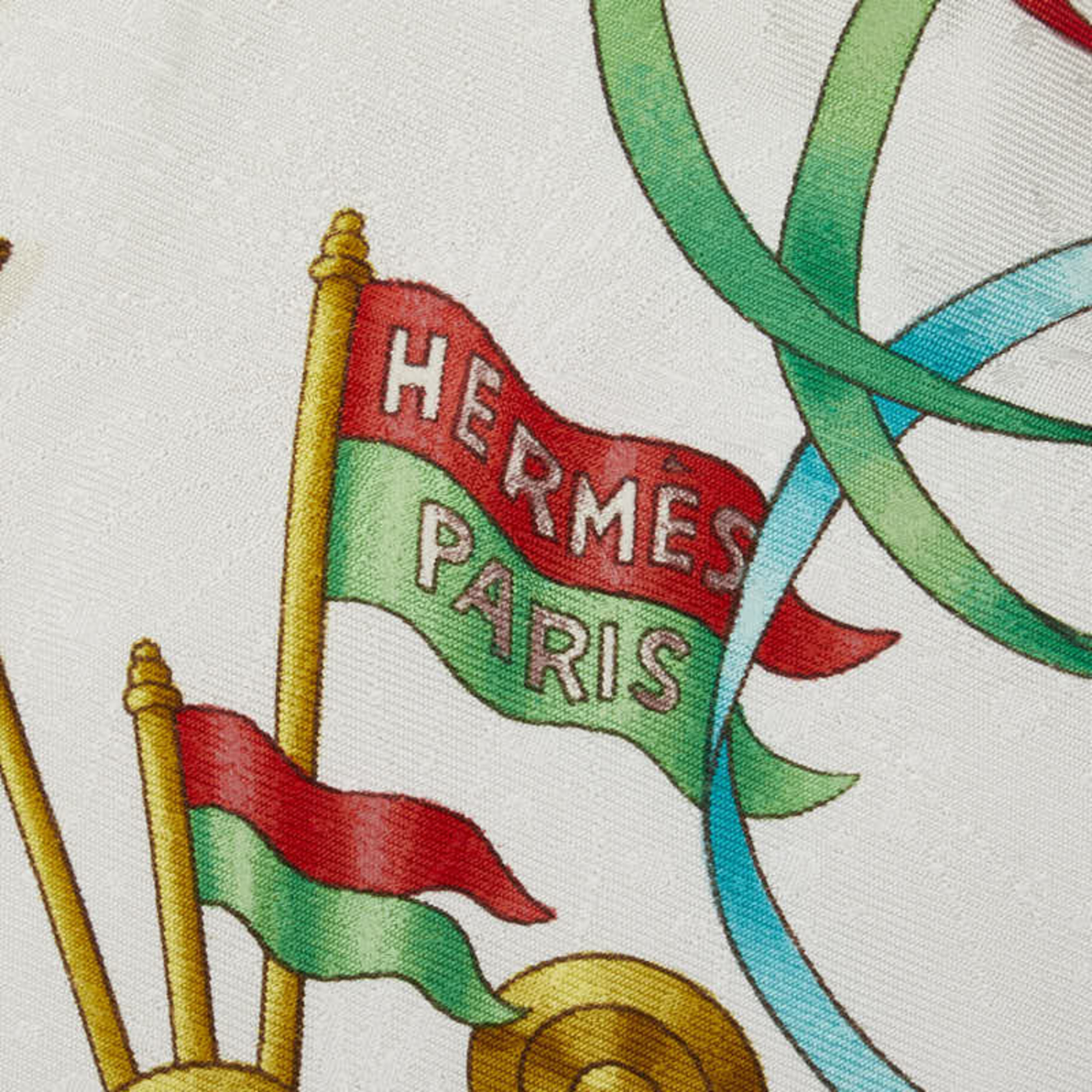 Hermes Carre 90 LUNA PARK Amusement Park Merry-go-round Carousel Scarf Muffler Red Multicolor Silk Women's HERMES