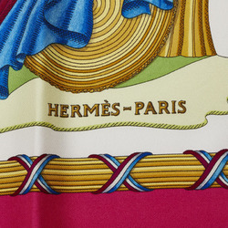 Hermes Carre 90 1789 LIBERTE EGALITE FRATERNITE REPUBLIQUE FRANCAISE Scarf muffler in commemoration of the French Revolution Pink Multicolor Silk Women's HERMES