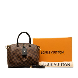 Louis Vuitton Damier Ebene Odeon PM Handbag Shoulder Bag N45282 Brown PVC Leather Women's LOUIS VUITTON