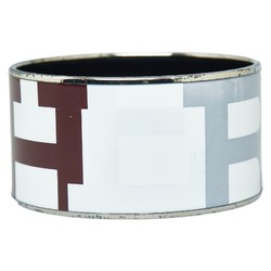 Hermes Emaille TGM Bracelet Bangle White Multicolor Metal Women's HERMES