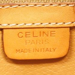 Celine Shoulder Bag Macadam Leather Light Brown Women's
