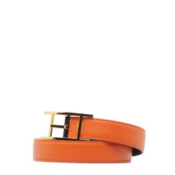 Hermes Api Reversible Belt Size: 65 Orange Brown Leather Women's HERMES