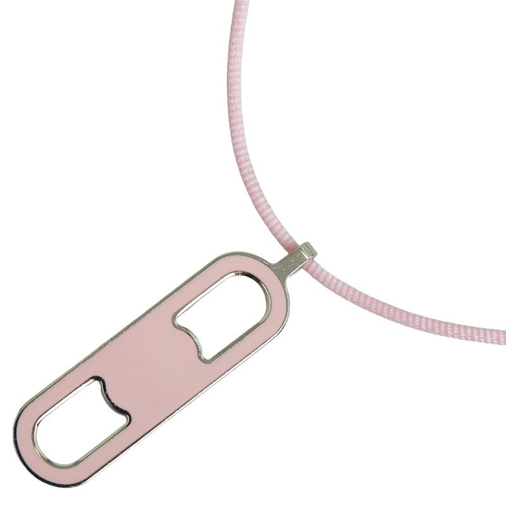 Hermes necklace silver pink metal women's HERMES