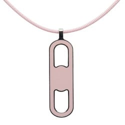 Hermes necklace silver pink metal women's HERMES