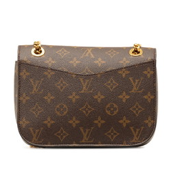 Louis Vuitton Monogram Passy Chain Shoulder Bag M45592 Brown PVC Leather Women's LOUIS VUITTON