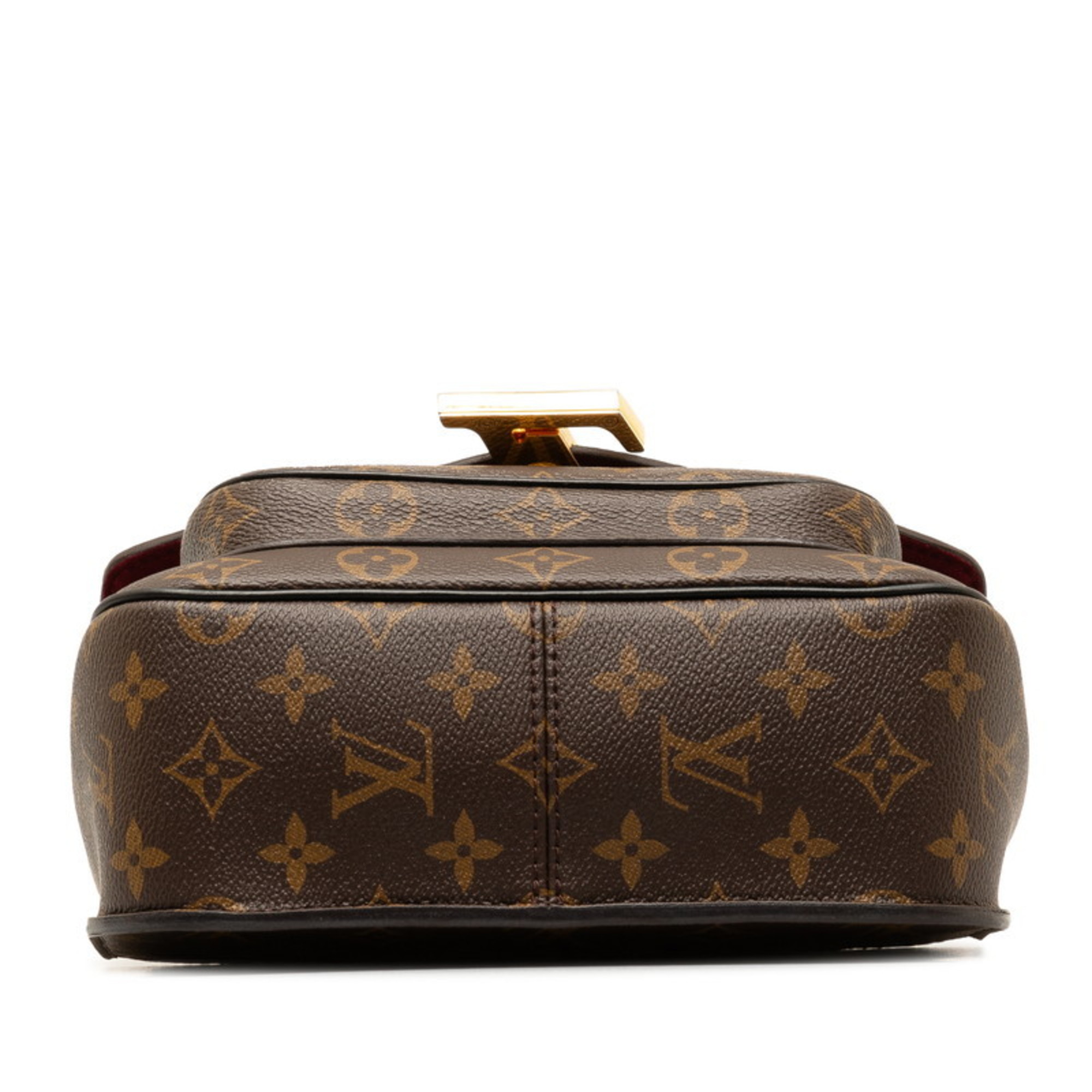 Louis Vuitton Monogram Passy Chain Shoulder Bag M45592 Brown PVC Leather Women's LOUIS VUITTON