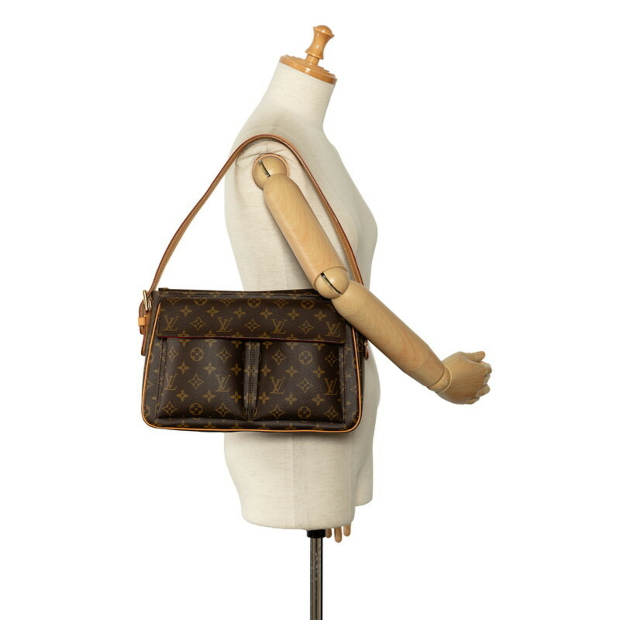 Louis Vuitton Monogram Vivacite GM Bag M51163 Brown PVC Leather Women's LOUIS VUITTON