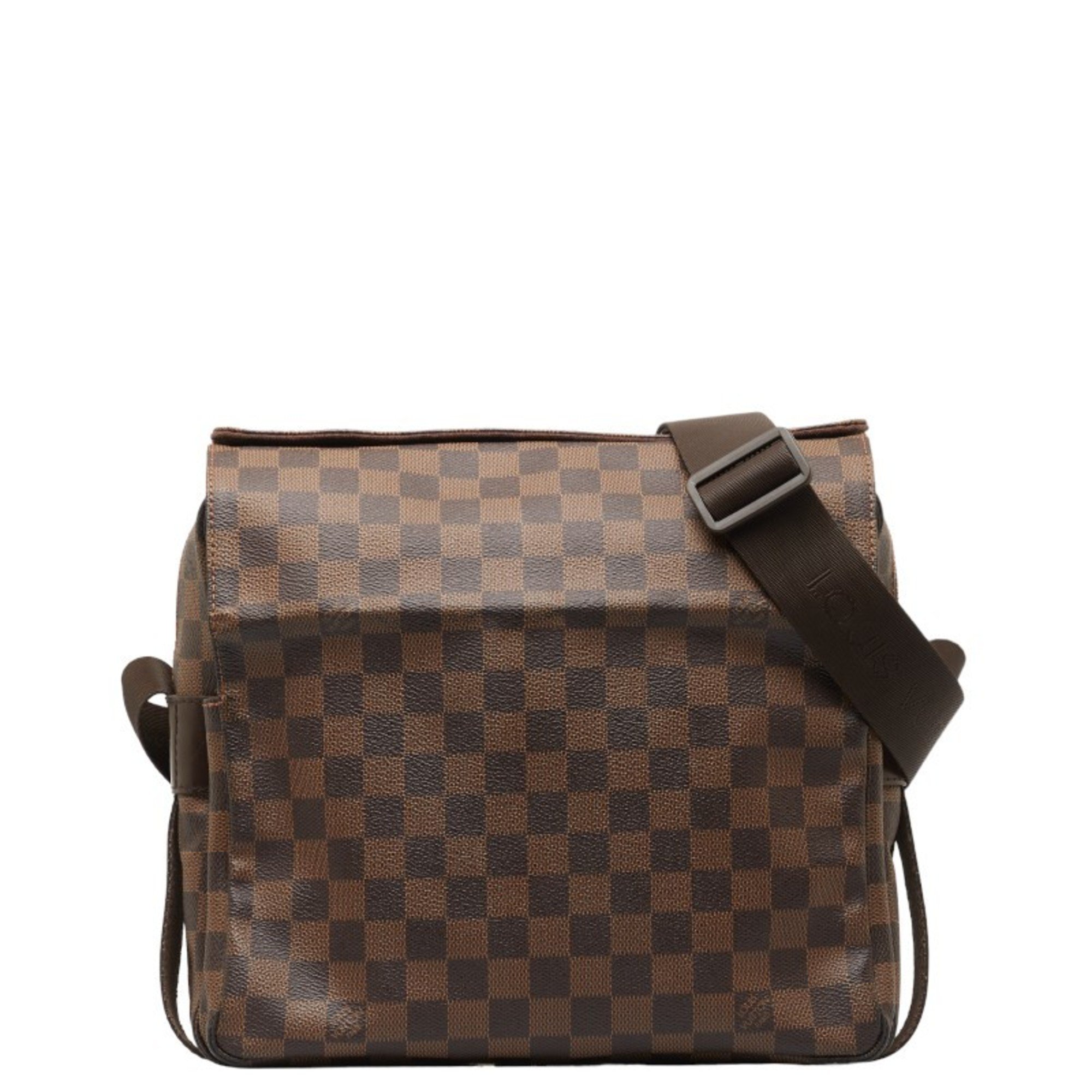 Louis Vuitton Damier Naviglio Shoulder Bag N45255 Brown PVC Leather Women's LOUIS VUITTON