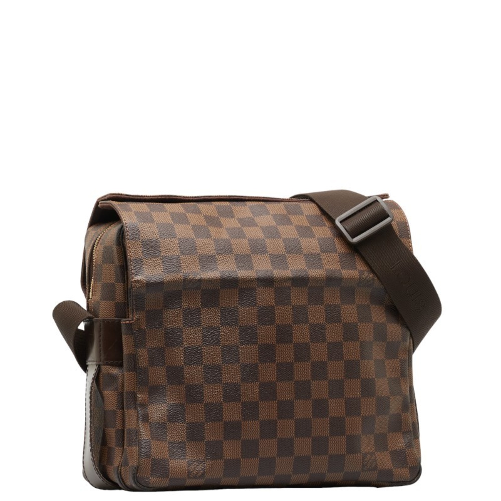 Louis Vuitton Damier Naviglio Shoulder Bag N45255 Brown PVC Leather Women's LOUIS VUITTON