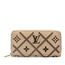 Louis Vuitton Monogram Empreinte Broderie Zippy Wallet Long M81141 Crème Beige Leather Women's LOUIS VUITTON