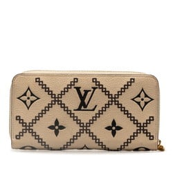 Louis Vuitton Monogram Empreinte Broderie Zippy Wallet Long M81141 Crème Beige Leather Women's LOUIS VUITTON