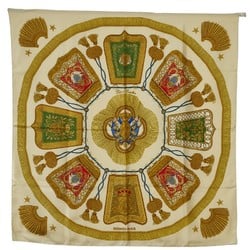 Hermes Carre 90 Poste et Cavalerie Saber Ornament Bag Scarf Muffler Ivory Multicolor Silk Women's HERMES