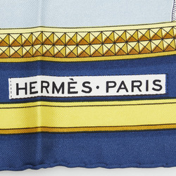 Hermes Carre 90 GRAND APPARAT Dressed Horse Scarf Muffler Blue Multicolor Silk Women's HERMES