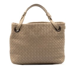 Bottega Veneta Intrecciato Handbag Tote Bag Grey Leather Women's BOTTEGAVENETA