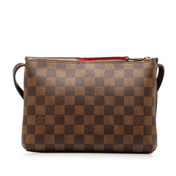 Louis Vuitton Damier Twice Shoulder Bag N48259 Brown PVC Leather Women's LOUIS VUITTON