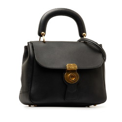Burberry Nova Check Shadow Horse Handbag Shoulder Bag Black Leather Women's BURBERRY