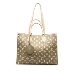 Louis Vuitton Monogram Empreinte On the Go MM Handbag M46060 Khaki White PVC Leather Women's LOUIS VUITTON