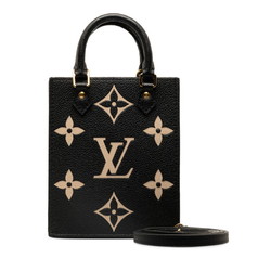 Louis Vuitton Monogram Empreinte Petite Sac Plat Handbag Shoulder Bag M81416 Noir Black Calf Leather Women's LOUIS VUITTON