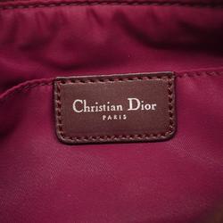 Christian Dior Pouch Trotter Canvas Bordeaux Women's