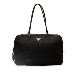Prada Triangle Plate Handbag Shoulder Bag BL0119 Black Nylon Women's PRADA